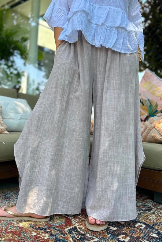 Frame Scoop Hem Pant Washed Rose